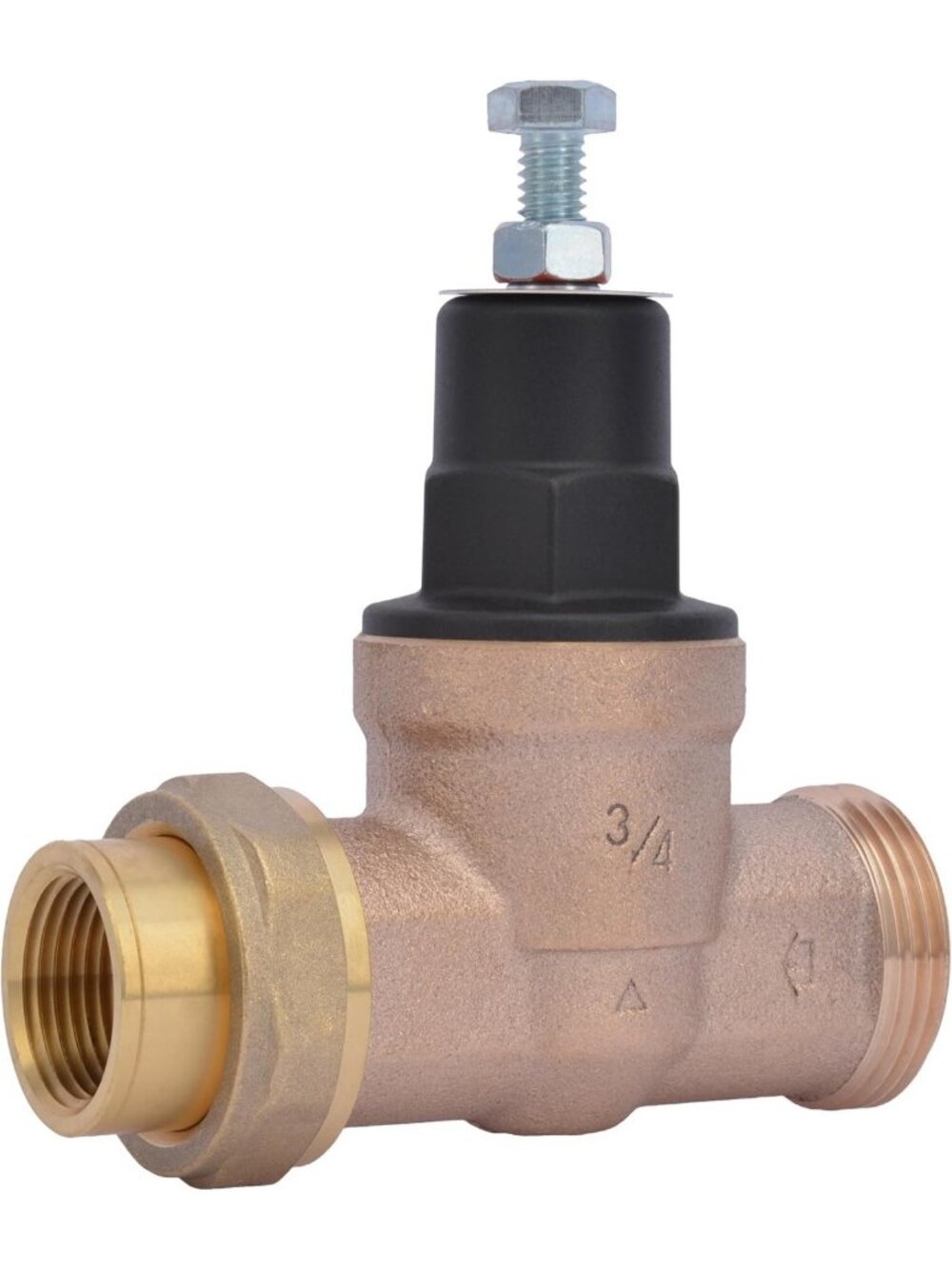 3/4 Inch Pressure Regulating Valve, 45 PSI, Single Union for Water Systems